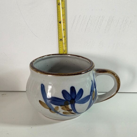 Vintage Japanese Style stoneware coffee or tea mugs, creamer and sugar bowl - Picture 4 of 6